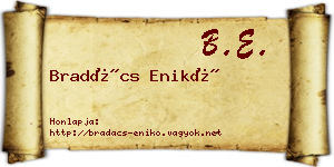 Bradács Enikő névjegykártya